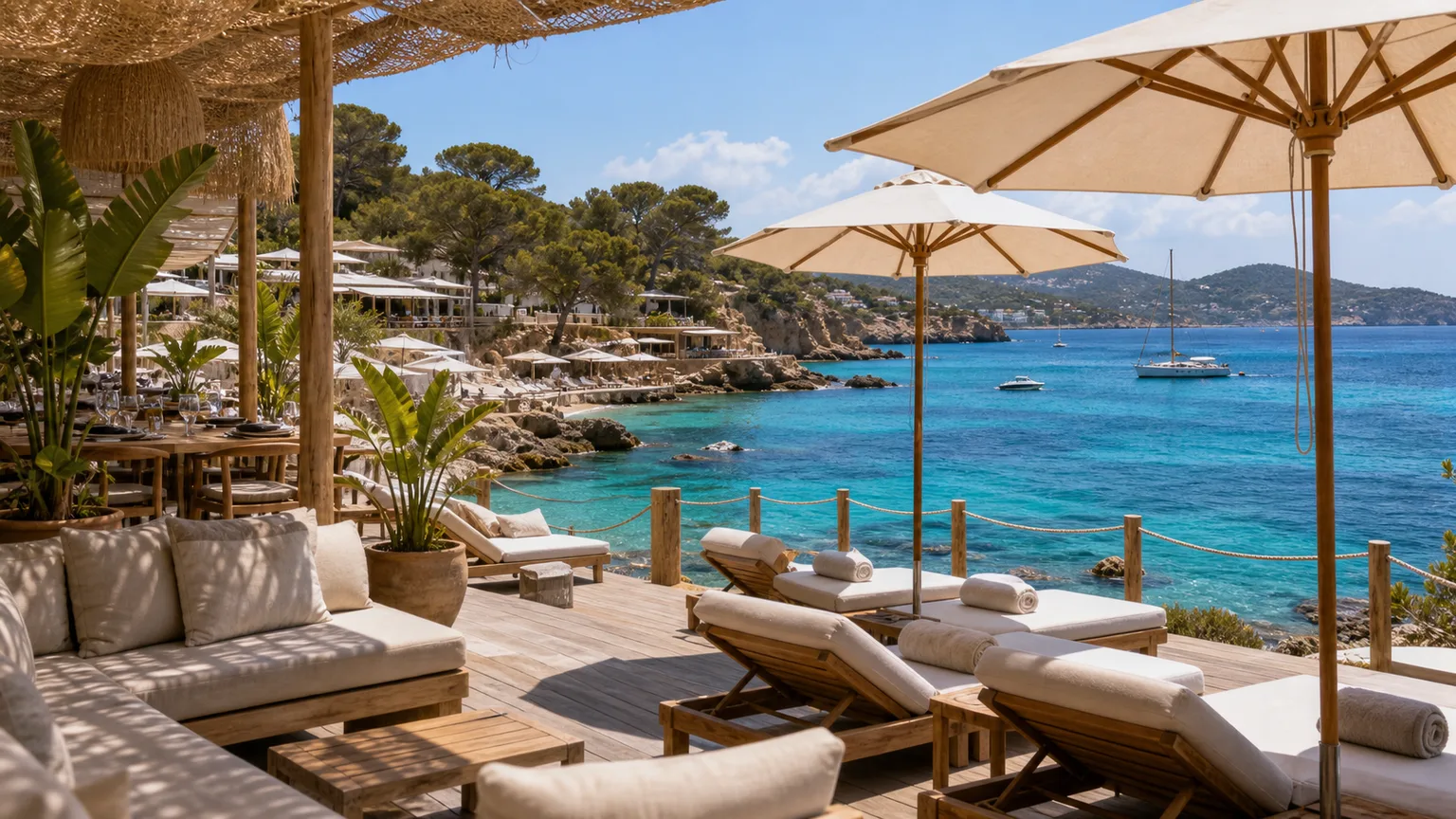 Beach clubs em Ibiza