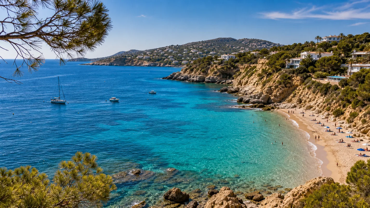 Cala Vadella: guia de praia em Ibiza